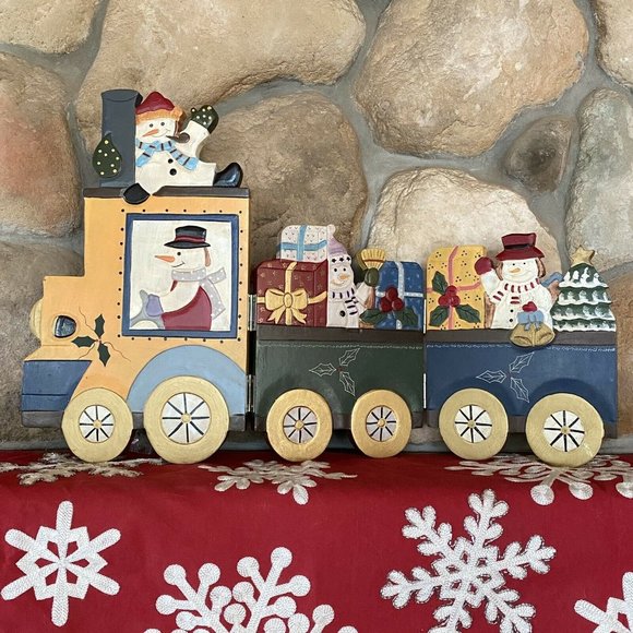 Mikasa Other - Christmas Snowman Display Folding Wood Screen